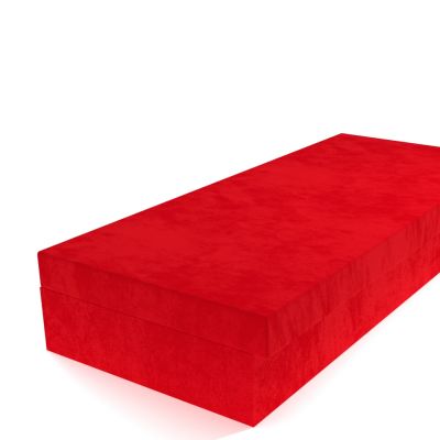 Váľanda červená 200 × 80 cm pružinová