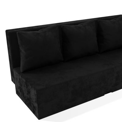 Rozkladacia pohovka Karin čierna pružinová