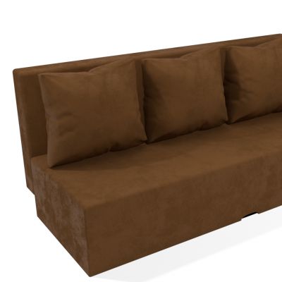 Rozkladacia pohovka Karin hnedá pružinová