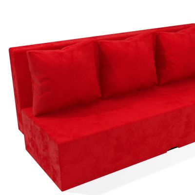 Rozkladacia pohovka Karin červená pružinová