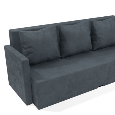 Rozkladacia pohovka šedá s podrúčky