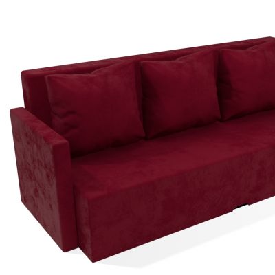 Rozkladacia pohovka vínová s podrúčky