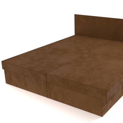 Dvojposteľ hnedá 200 × 160 cm