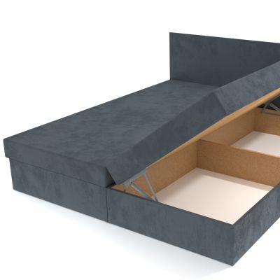 Dvojposteľ šedá 200 × 180 cm