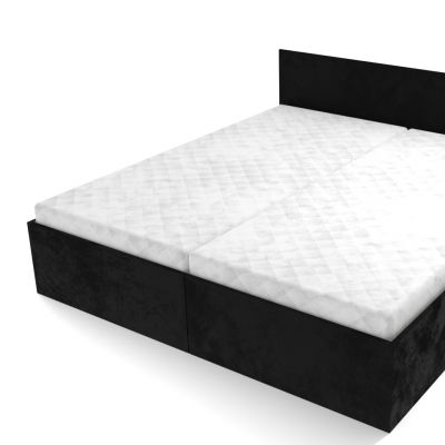 Dvojposteľ Eliška čierna s vloženým matracom