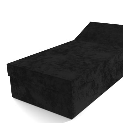 Polohovacia posteľ čierna