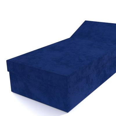 Polohovacia posteľ modrá