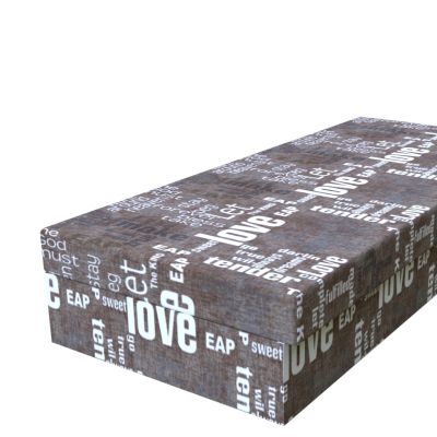 Váľanda Words hnedá 200 × 80 cm pružinová