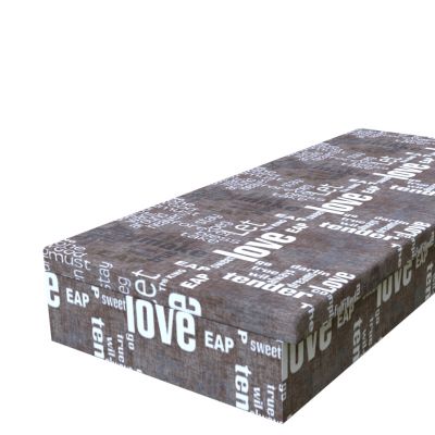 Váľanda Words hnedá 195 × 85 cm molitanová