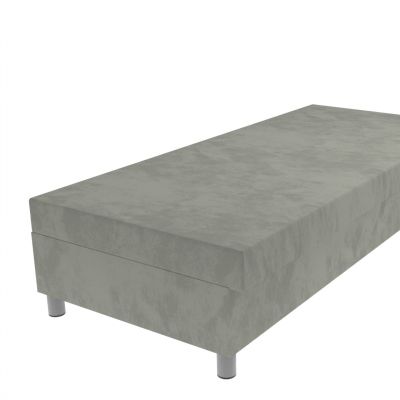 Váľanda svetlo šedá 200 × 90 cm pružinová na nohách