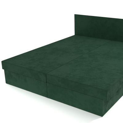 Dvojposteľ tmavo zelená 200 × 160 cm