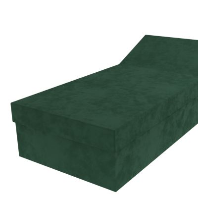 Polohovacia posteľ tmavo zelená