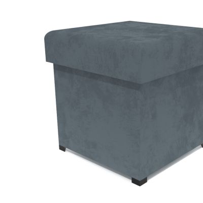 Čalúnený taburet šedá 40 x 40 cm