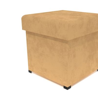 Čalúnený taburet béžová 40 x 40 cm