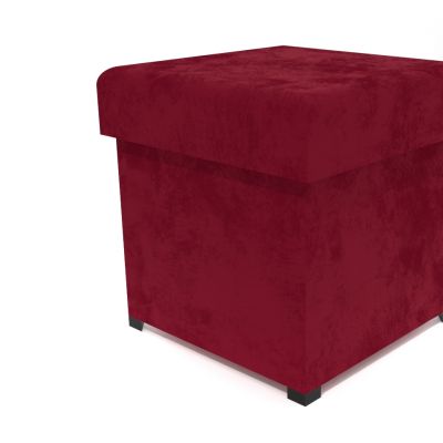Čalúnený taburet vínová 40 x 40 cm