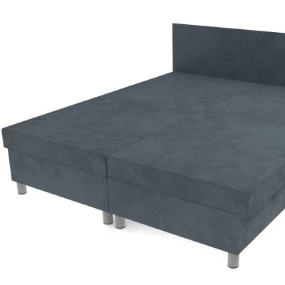 Dvojposteľ šedá 200 × 160 cm na nohách
