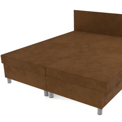 Dvojposteľ hnedá 200 × 160 cm na nohách