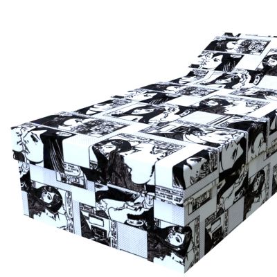 Polohovacia posteľ Comix Black and White