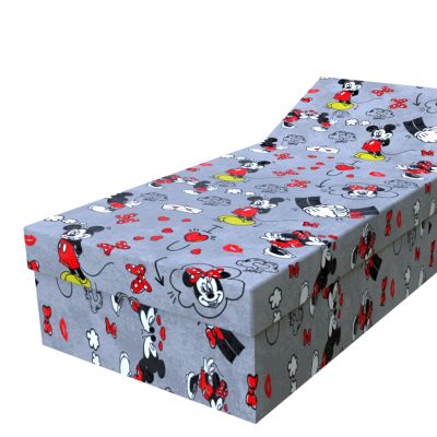Polohovacia posteľ Mickey červená