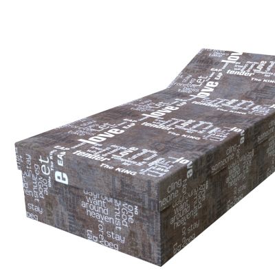 Polohovacia posteľ Words hnedá