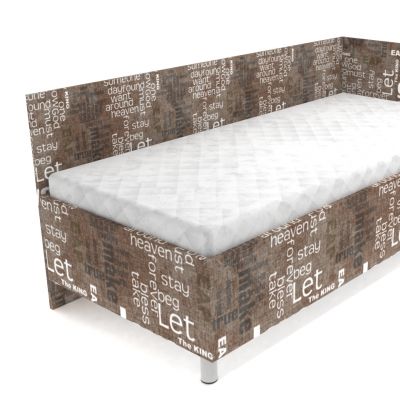 Váľanda Marta Words hnedá s úložným priestorom