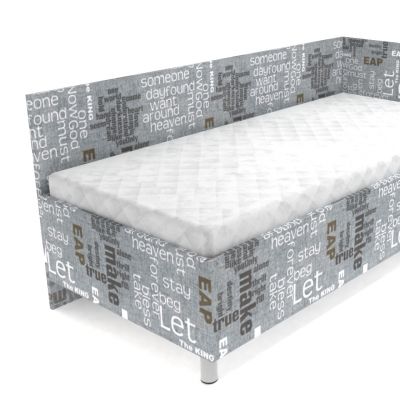 Váľanda Marta Words šedá s úložným priestorom