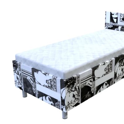 Váľanda Hana Comix Black and White s úložným priestorom