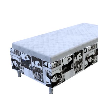 Váľanda Ema Comix Black and White s úložným priestorom