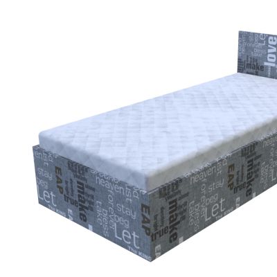 Váľanda Tereza Words sivá s úložným priestorom