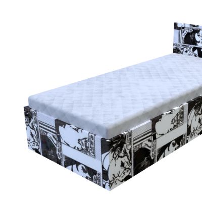 Váľanda Tereza Comix Black and White s úložným priestorom