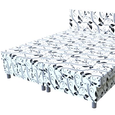 Dvojposteľ Maka Biela 200 × 180 cm na nohách