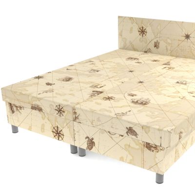 Dvojposteľ Mapa 200 × 180 cm na nohách