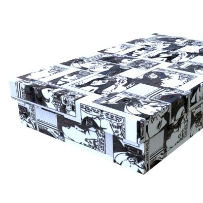 Posteľ Tina Comix Black and White 110 × 195 cm lamelová