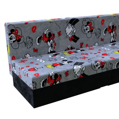 Rozkladacia pohovka Katarina Mickey červená molitanová