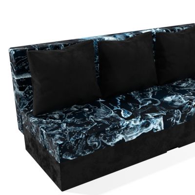 Rozkladacia pohovka Karin Zodiac/čierna pružinová