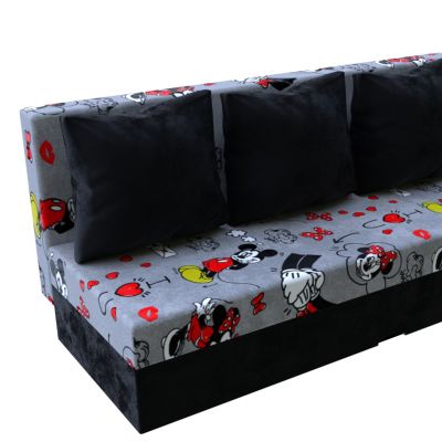 Rozkladacia pohovka Karin Mickey červená pružinová