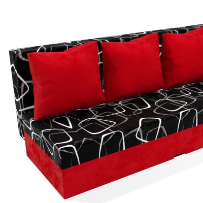 Rozkladacia pohovka Karin Dodo/červená pružinová