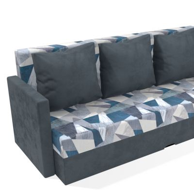 Rozkladacia pohovka Holm/sivá s podrúčky