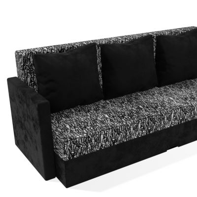 Rozkladacia pohovka Campo/čierna s podrúčky