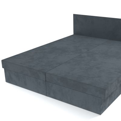 Dvojposteľ sivá 200 × 180 cm lamelová
