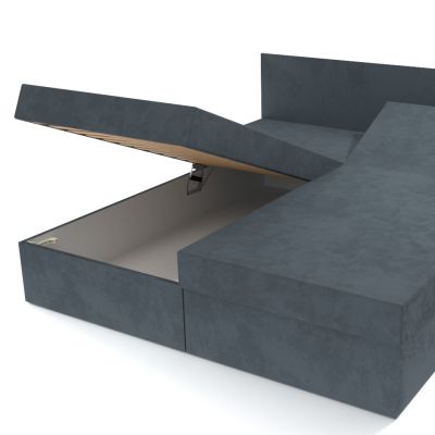 Dvojposteľ polohovacia sivá 195 × 170 cm