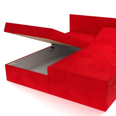 Dvojposteľ polohovacia červená 195 × 170 cm