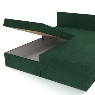 Dvojposteľ polohovacia tmavo zelená 200 × 180 cm