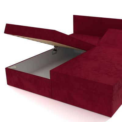 Dvojposteľ polohovacia vínová 200 × 180 cm