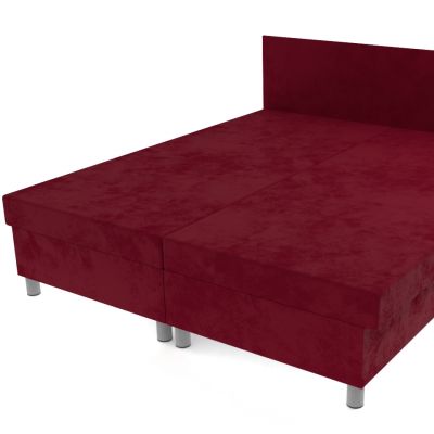 Dvojposteľ vínová 200 × 180 cm lamelová na nohách