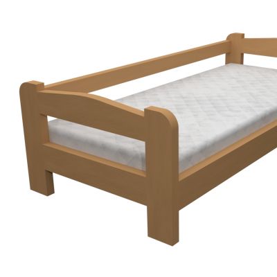 Drevená posteľ Libor so zábranou 90 × 200 cm buk